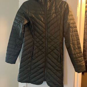 Women's Quilted Dark Green North Face Jacket/ Parka